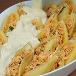 conchiglione recheado com frango tudo gostoso