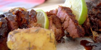 Filé mignon suíno na cerveja melhor do que feito em restaurante
