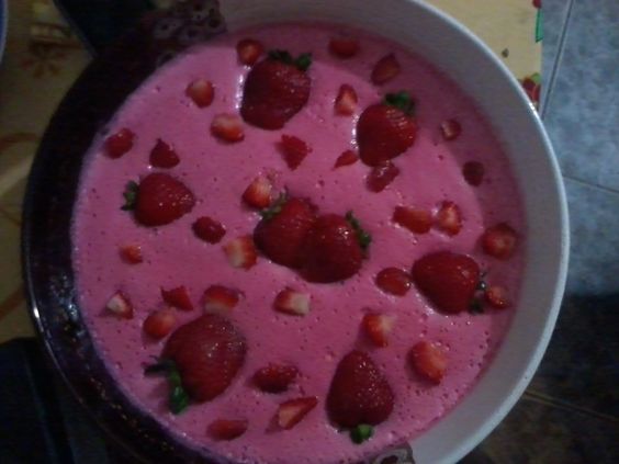 mousse de morango como fazer