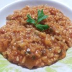 Risoto de calabresa tudo gostoso