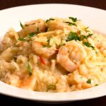 risoto de camarão com arroz branco receita