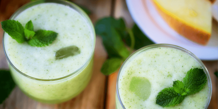 suco de melão com hortelã simples fácil