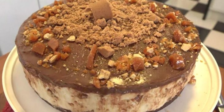 torta de paçoca com doce de leite tudo gostoso