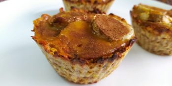 Tortinha de banana na airfryer