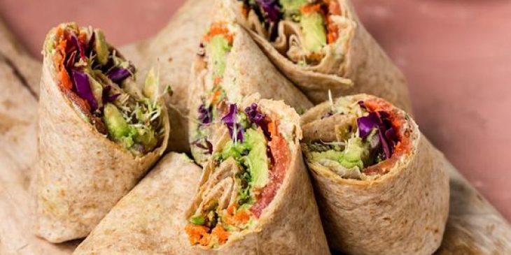 Wrap vegano receita