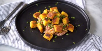 Nhoque com banana da terra