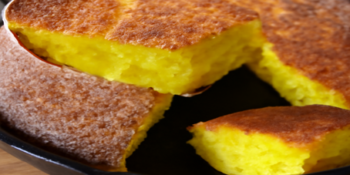 Bolo de milho com leite condensado