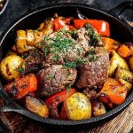 Assado de panela com legumes