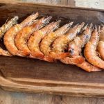 Camarão no espeto igual da praia Ana Maria