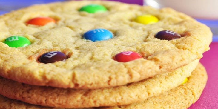 Cookies de M&M's receita