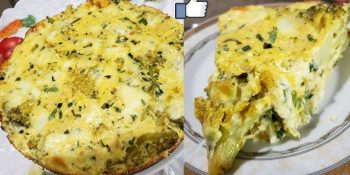 Torta de atum com brócolis
