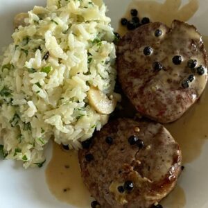 Arroz à piamontese com filé mignon receita