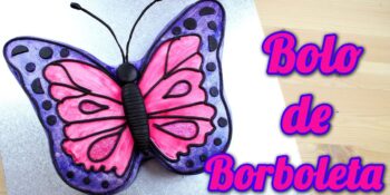 Bolo com formato borboleta