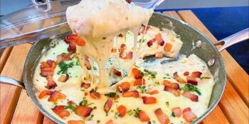 Frango com molho de batata cremoso do tiktok