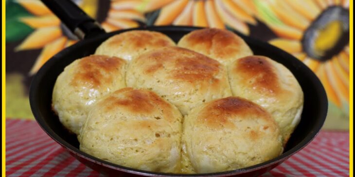 Pão de batata doce na frigideira fácil