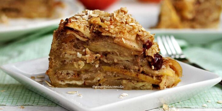 Torta de aveia e maçã receita