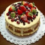 Bolo pelado ana maria fofinho com frutas