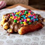 Waffle na máquina tudo gostoso