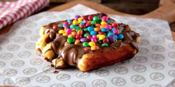 Waffle na máquina