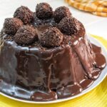 Bolo de vulcão de brigadeiro ana maria fofinho