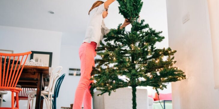 como limpar árvore de natal