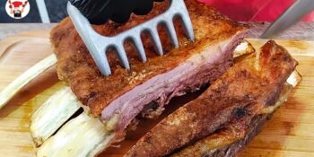 Costela de boi assada na churrasqueira