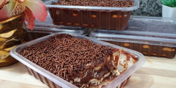 Pavê de brigadeiro no pote tudo gostoso