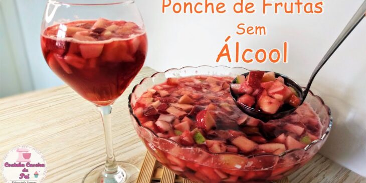 Ponche de frutas sem álcool tudo gostoso