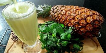 Suco gaseificado de casca de abacaxi