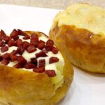 Batata recheada de microondas receita