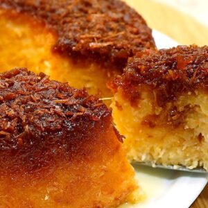 Bolo cremoso de mandioca com coco receita