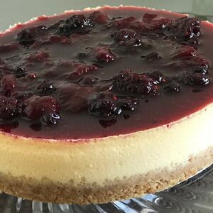 Cheesecake de frutas vermelhas para Natal receita