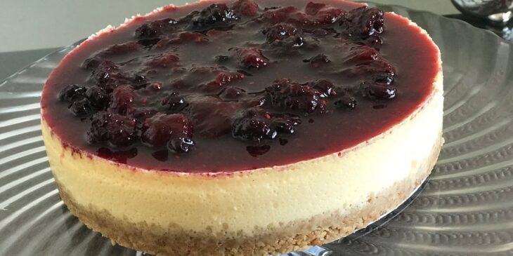 Cheesecake de frutas vermelhas para Natal receita