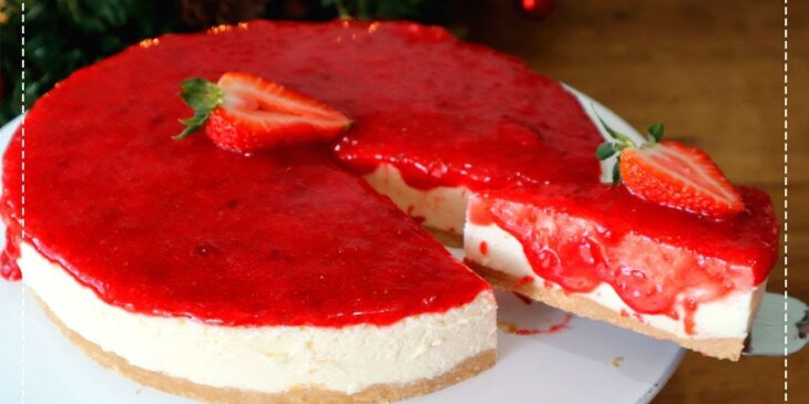 cheesecake de morango Philadelphia ana maria cremoso