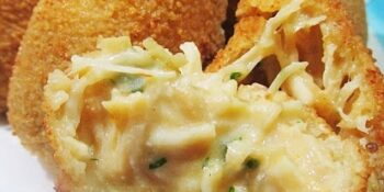 Coxinha sem massa com frango cremoso