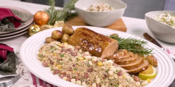 Farofa crocante com bacon e frutas secas