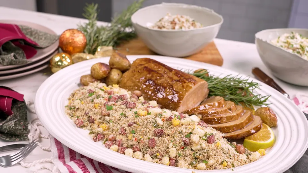 Farofa crocante com bacon e frutas secas ana maria