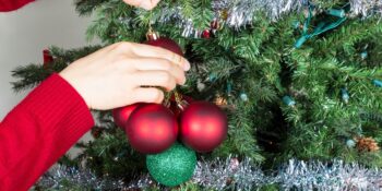 poeira na árvore de natal