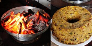 Cuscuz no fogão de lenha