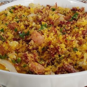 Farofa de cuscuz dormido receita