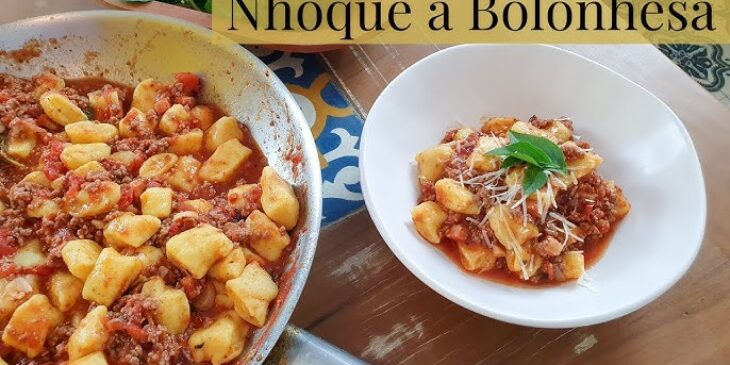 Nhoque a bolonhesa tradicional receita