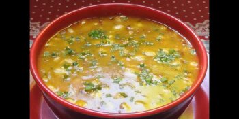 Caldo de mandioca com carne de boi