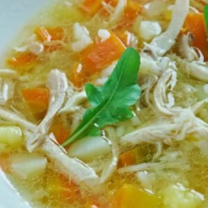 Canja de galinha com arroz