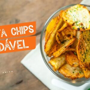 Chips de batata com lemon pepper receita