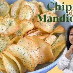 Chips de macaxeira com lemon pepper receita