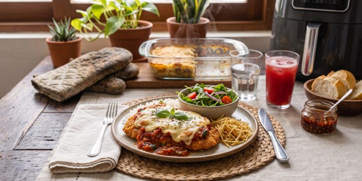 Frango à parmegiana no forno