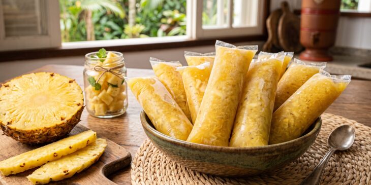 Geladinho de abacaxi