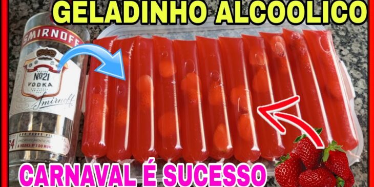 Geladinho de vodka receita