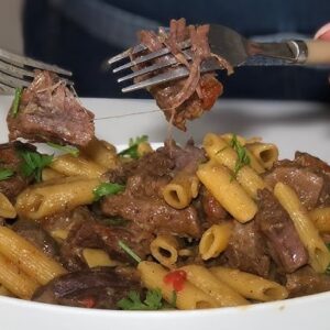 Macarrão com carne de boi receita