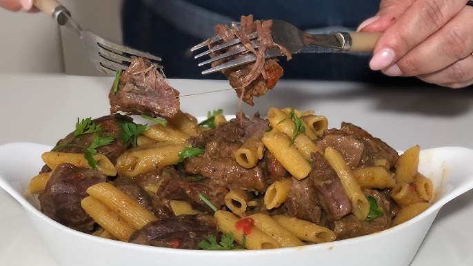 Macarrão com carne de boi receita